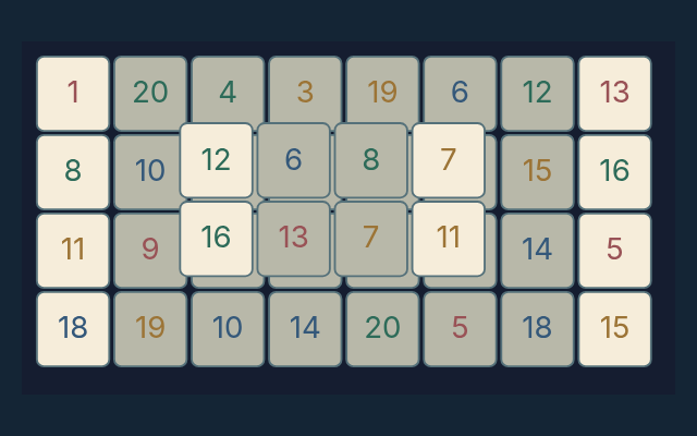 Mahjong Solitaire playing interface